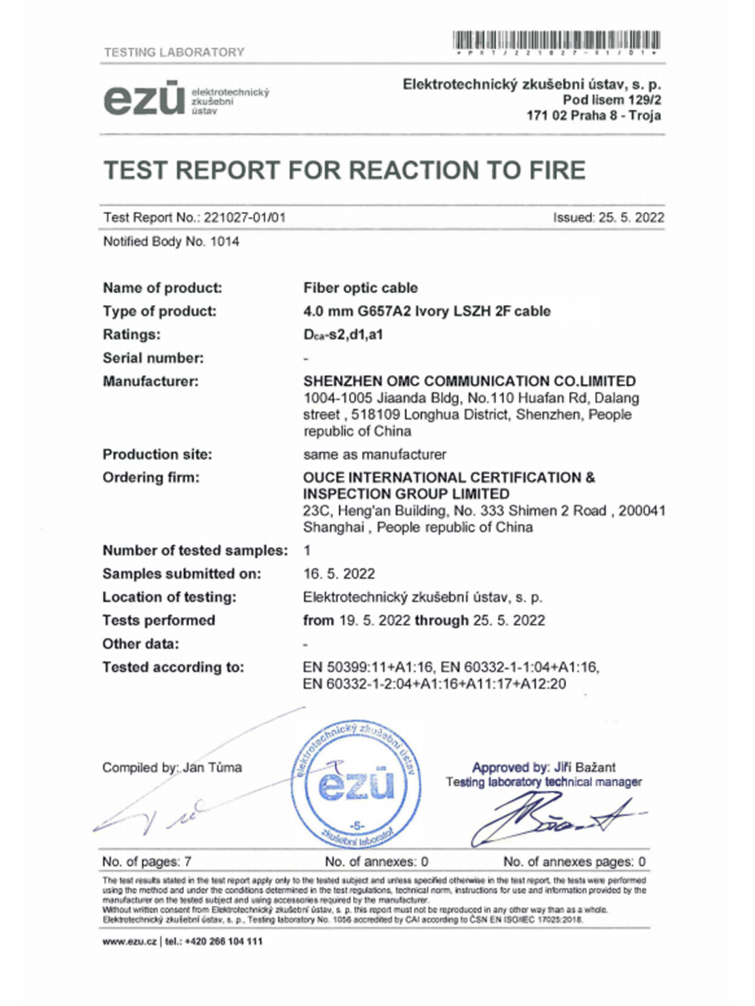 Dca Test result 4.2mm 2F A2