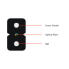 6-12 Core Butterfly flat FTTH drop cable