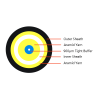 1F 4.5mm SM FTTH Drop cable LSZH-Double Sheath