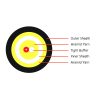 2F 5.0mm SM FTTH Drop cable LSZH -Double Sheath