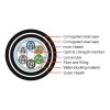 2-144F Stranded Loose Tube Double Armored&Sheath Cable (GYTS53) PE