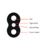 1F All Dielectric FTTH Flat Drop Cable -3.0x5.4mm 22