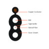 1F Toneable Flat Drop cable 2.7x6.6mm-0.9mm Unit cable
